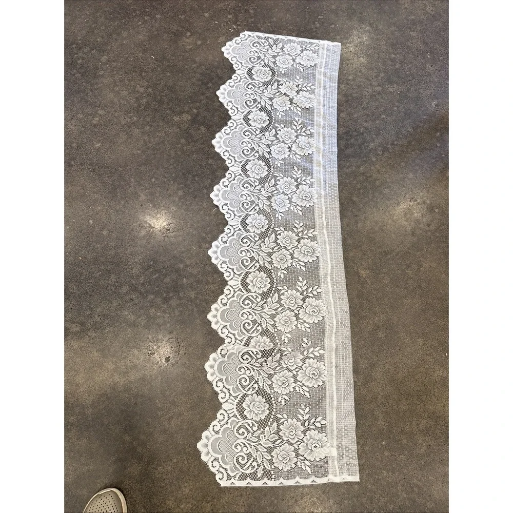 off white lace valance 56x16